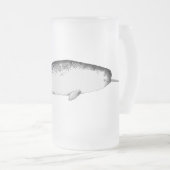 ナルワルユニコーンシーイラストレーションホエールラバーギフト フロストグラスビールジョッキ (正面右)