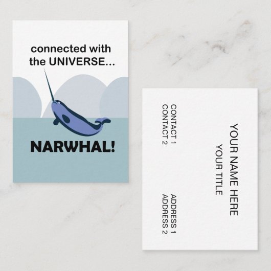 ナルワル宇宙に関連したナルワル 名刺 (正面/裏面)