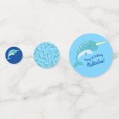 ナルワーズ海かわいい1歳の誕生日パーティーテーマ コンフェッティ (裏面)