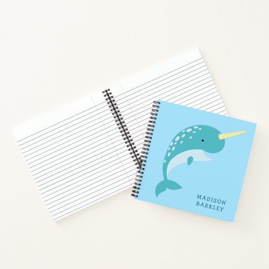 ナルワールの赤ちゃん かわいいクジラ ノートブック (内部)