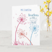 ナレッジの種をまくタンポポ引用文 カード (黄色い花)