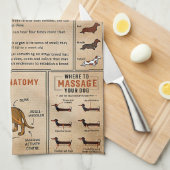 ナレッジダシュンドウィナードッグ キッチンタオル (四つ折り)