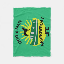 ナローおもしろいボート | Canal Bots |ブリティッシュ・チャンネルM フリースブランケット