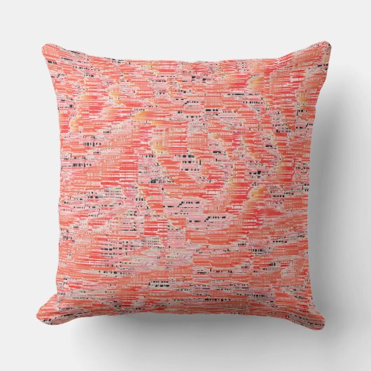 ナローサーモン及びモザイク効果 クッション (正面)