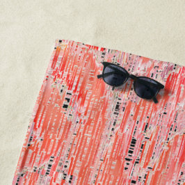 ナローサーモン及びモザイク効果 ビーチタオル