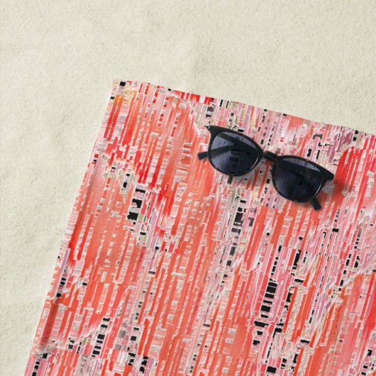 ナローサーモン及びモザイク効果 ビーチタオル (インサイチュ)