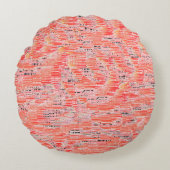ナローサーモン及びモザイク効果 ラウンドクッション (正面)