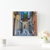 ナローシティ通り（イタリア） スクエア壁時計 (ホーム)