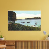 ナローズでのボートの眺め キャンバスプリント (インサイチュ (リビング))