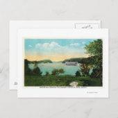 ナローズに入るボストンボートの景色 ポストカード (正面/裏面)