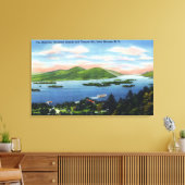 ナローズ、100の島、舌のマウンテンビュー キャンバスプリント (インサイチュ (リビング))