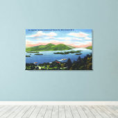 ナローズ、100の島、舌のマウンテンビュー キャンバスプリント (インサイチュ (ウッドフロア))