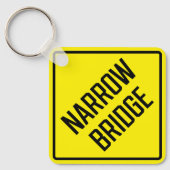 ナローブリッジメタルスクエアキーチェーン キーホルダー (正面)