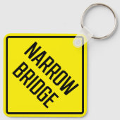 ナローブリッジメタルスクエアキーチェーン キーホルダー (裏面)