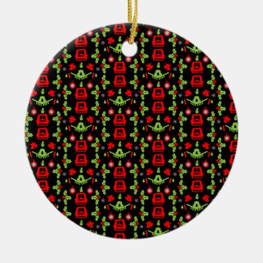 ナローボーツクリスマスカナルクリスマス セラミックオーナメント (正面)