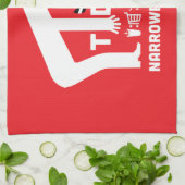 ナローボートと運河ボートア保ルの運河 キッチンタオル (折り畳み)