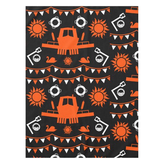 ナローボートの装飾と贈り物 テーブルクロス (正面)