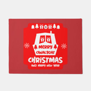 ナローボートカナルクリスマスクリスマスギフト ドアマット