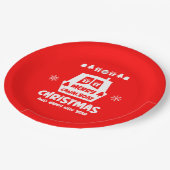 ナローボートカナルクリスマスクリスマスギフト ペーパープレート (アングル)