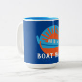 ナローボートカナルボートリビングドームキーチェーン ツートーンマグカップ (正面左)