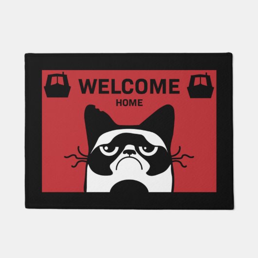 ナローボートカナルボートリビングペット猫ドオーマ ドアマット (正面)