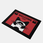 ナローボートカナルボートリビングペット猫ドオーマ ドアマット (アングル)