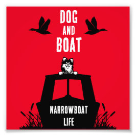 ナローボートカナルボートリビング フォトプリント           