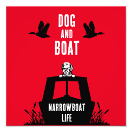 ナローボートカナルボートリビング フォトプリント           