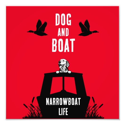 ナローボートカナルボートリビング フォトプリント            (正面)