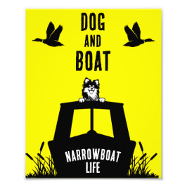 ナローボートカナルボートリビング フォトプリント           