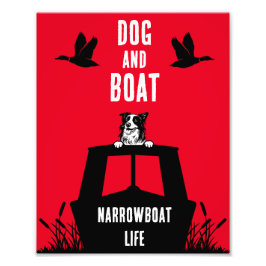 ナローボートカナルボートリビング フォトプリント           