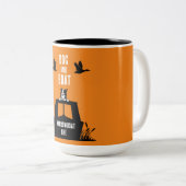 ナローボートカナルボート愛犬家 ツートーンマグカップ (正面右)