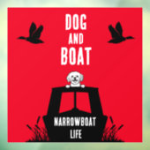 ナローボートカナルボート犬のオーナー ウィンドウサイン (シート3)