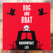 ナローボートカナルボート犬のオーナー ウィンドウサイン (シート2)