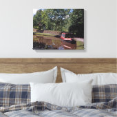 ナローボートピークフォレストカナルマープル キャンバスプリント (インサイチュ (寝室))