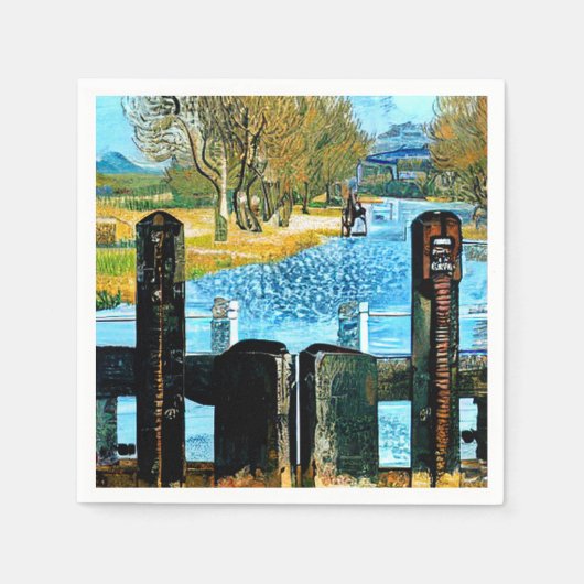 ナローボートロック スタンダードカクテルナプキン (正面)