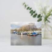 ナローボート冬季ハイヤーポイントン ポストカード (スタンド正面)