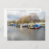 ナローボート冬季ハイヤーポイントン ポストカード (正面/裏面)