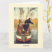 ナローボート巻き カード (黄色い花)