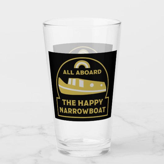ナローボート – アクセサリー – 運河ボートギフトドア タンブラーグラス (正面)