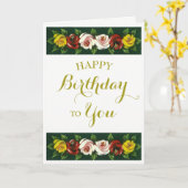 ナローボート カード (黄色い花)