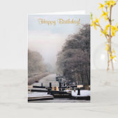 ナローボート カード (黄色い花)