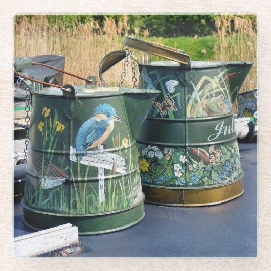 ナローボート ガラスコースター (正面)