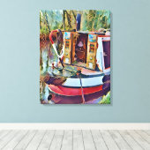 ナローボート キャンバスプリント (インサイチュ (ウッドフロア))