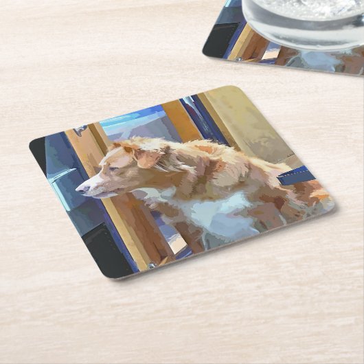 ナローボート スクエアペーパーコースター (アングル)