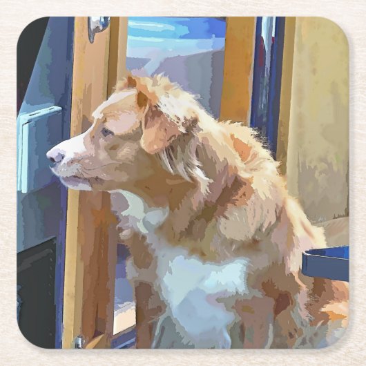 ナローボート スクエアペーパーコースター (正面)