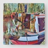 ナローボート スクエア壁時計 (正面)