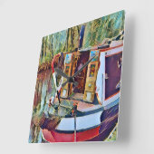 ナローボート スクエア壁時計 (傾斜)