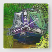 ナローボート スクエア壁時計 (正面)