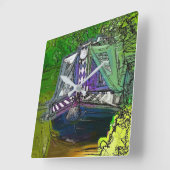 ナローボート スクエア壁時計 (傾斜)